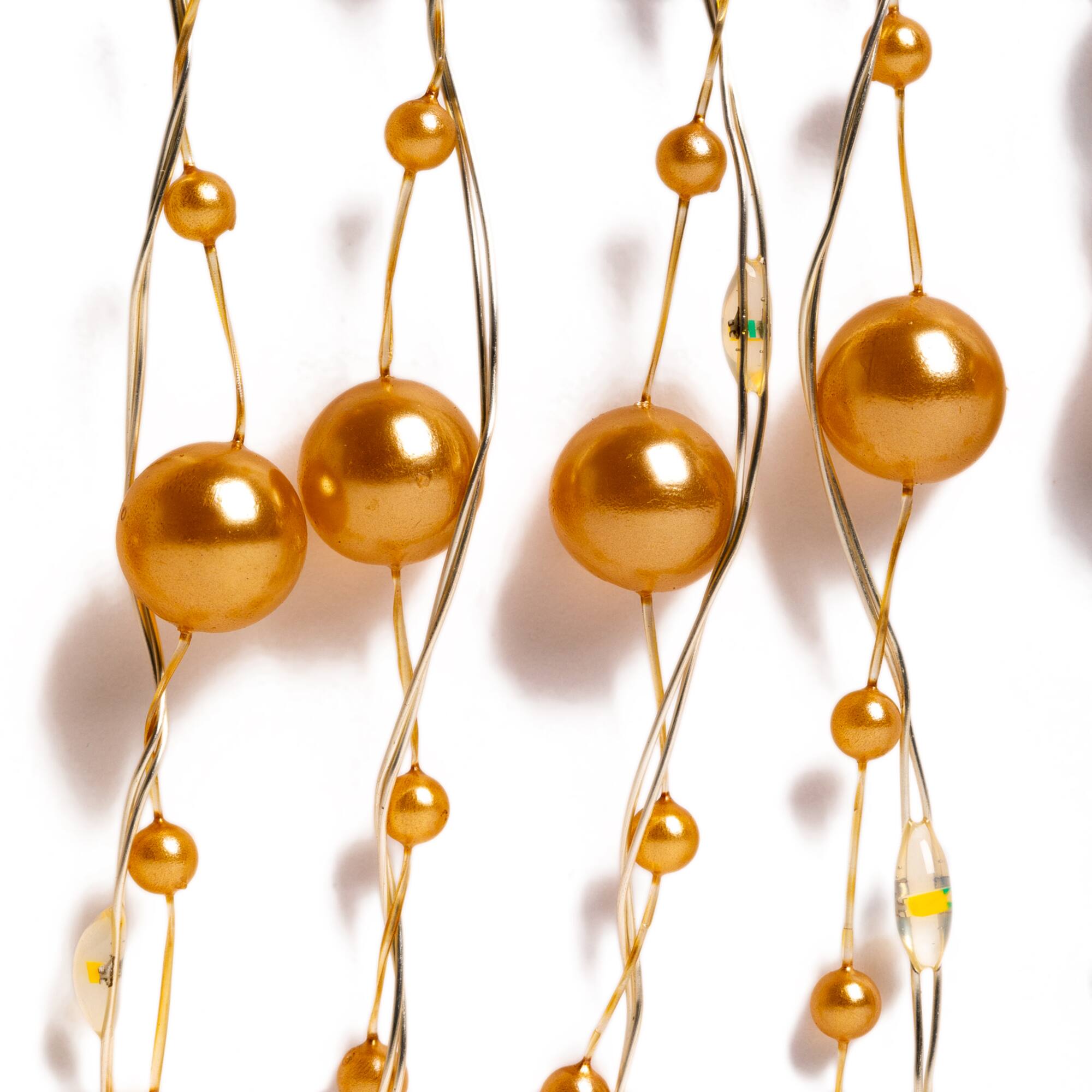 40ct. Warm White Gold Pearl LED String Lights by Ashland®